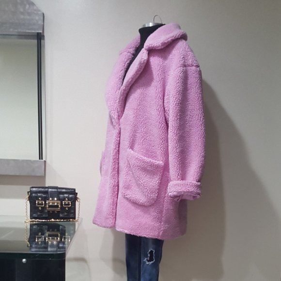 ππGORGEOUS Hot Pink Faux Fur Coatππ - Picture 5 of 13